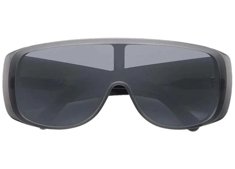 MM6 Maison Margiela Sunglasses 005 Gray Frame Gray Lens Shield Mask 69mm New